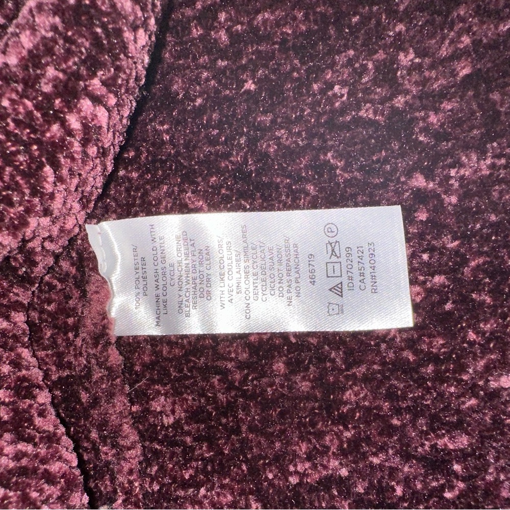 LOFT Chenille Cardigan - Deep Burgundy Large - Picture 3 of 3